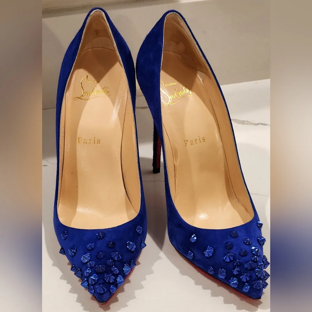 Christian Louboutin Veau Velours Drama pumps 100 Size 38.5 or 9 - Picture 3 of 16